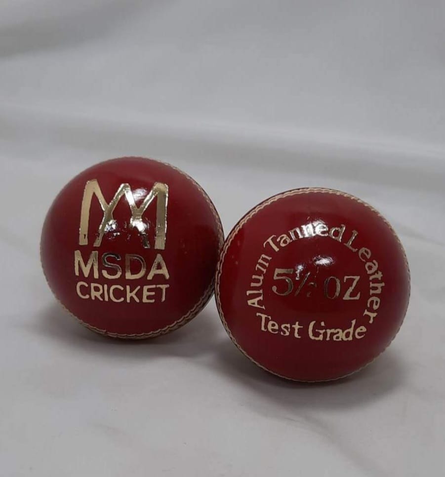 MSDA Alum Tanned Leather Red Cricket Balls